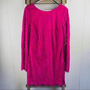 - Alexis Admor Fuchsia Lace Dress Size Medium